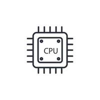 cpu iconos símbolo elementos vectoriales para infografía web vector