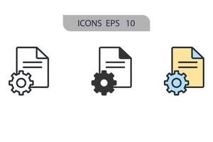 cms iconos símbolo elementos vectoriales para infografía web vector