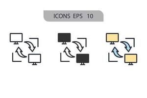 FTP icons  symbol vector elements for infographic web