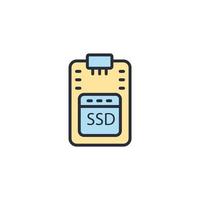 ssd iconos símbolo elementos vectoriales para infografía web vector