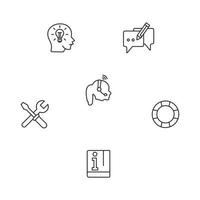 help desk and support icons set . help desk and support pack symbol vector elements for infographic web