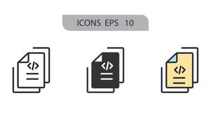 iconos de archivo símbolo elementos vectoriales para web infográfico vector