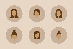 Six Woman Haircut Icons
