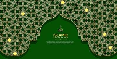 Arabic background or banner with beautiful pattern vector