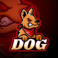 Dog esport logo mascot design vector