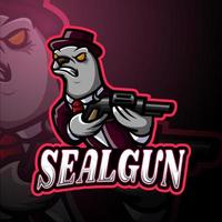 Seal esport logo mascot design vector