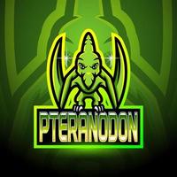 diseño de la mascota del logotipo de pteranodon esport vector