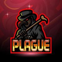 Plague esport logo mascot design vector