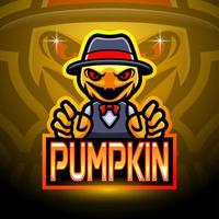 Pumpkin Halloween Mascot Logo Design vector