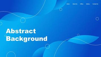Abstract background website landing page with beautiful gradient blue