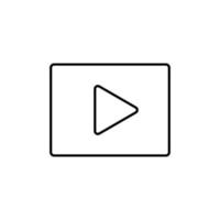 Video player icon outline feature mobile vector