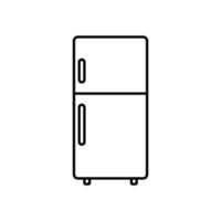 esquema de icono de refrigerador de tecnología vector