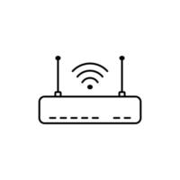 esquema de icono wifi de enrutador de tecnología vector