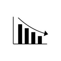 Chart analysis icon business outline vector