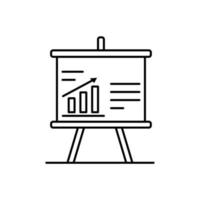 presentation icon business outline vector