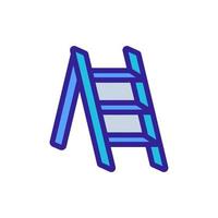 small building ladder icon vector outline illustration