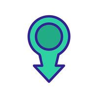 Marker pointer icon vector. Isolated contour symbol illustration vector
