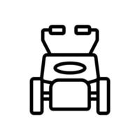 lawn mower machine icon vector outline illustration