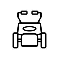 lawn mower machine icon vector outline illustration