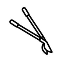 bush scissors with long handles icon vector outline illustration