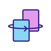 two layers icon vector outline illustration