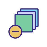 to remove a single layer icon vector outline illustration