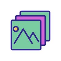 a picture layer icon vector outline illustration