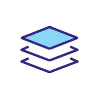 complex composition layer icon vector outline illustration