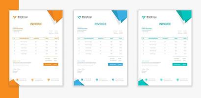 Corporate Stationery design invoice template bundle vector