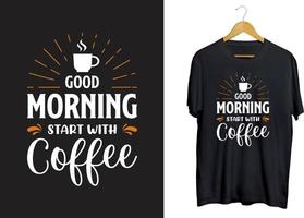 diseño de camiseta svg de café, vector de artesanía de camiseta de café de tipografía