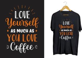 diseño de camiseta de tipografía de café, diseño de camiseta de café vector