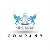 King Royal Logo. Lion Coat of Arms Logo vector