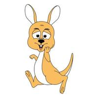 cute kangaroo animal cartoon graphic vector