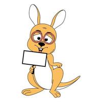 cute kangaroo animal cartoon graphic vector