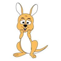 cute kangaroo animal cartoon graphic vector