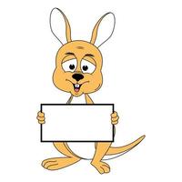 cute kangaroo animal cartoon graphic vector