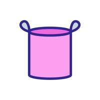 bucket for household icon vector outline illustration