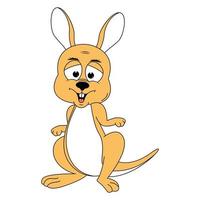 cute kangaroo animal cartoon graphic vector