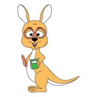 cute kangaroo animal cartoon graphic vector