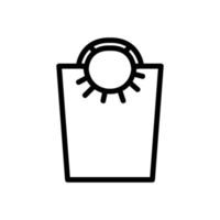 home bag with handles for going to store icon vector outline illustration