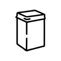 ilustración de contorno de vector de icono de cesta de basura