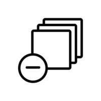 to remove a single layer icon vector outline illustration