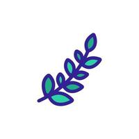 Lavender flower icon vector. Isolated contour symbol illustration vector