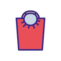 bolsa de casa con asas para ir a la tienda icono vector ilustración de contorno