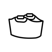 basket for household with convenient handles icon vector outline illustration