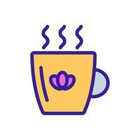 vector de icono de té de lavanda. ilustración de símbolo de contorno aislado