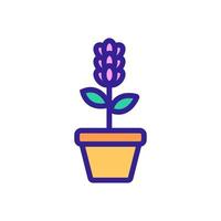 vector de icono de flor de lavanda. ilustración de símbolo de contorno aislado