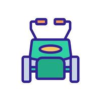 lawn mower machine icon vector outline illustration