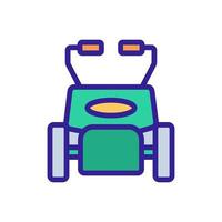 lawn mower machine icon vector outline illustration