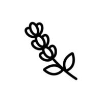 Lavender flower icon vector. Isolated contour symbol illustration vector